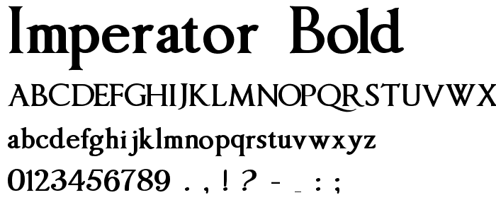 Imperator Bold font
